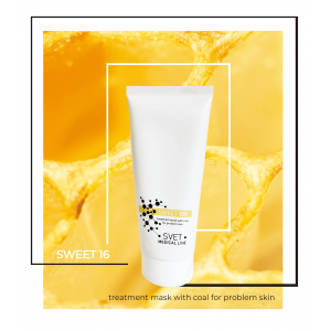 Treatment mask with coal for problem skin Sweet 16, 200 ml